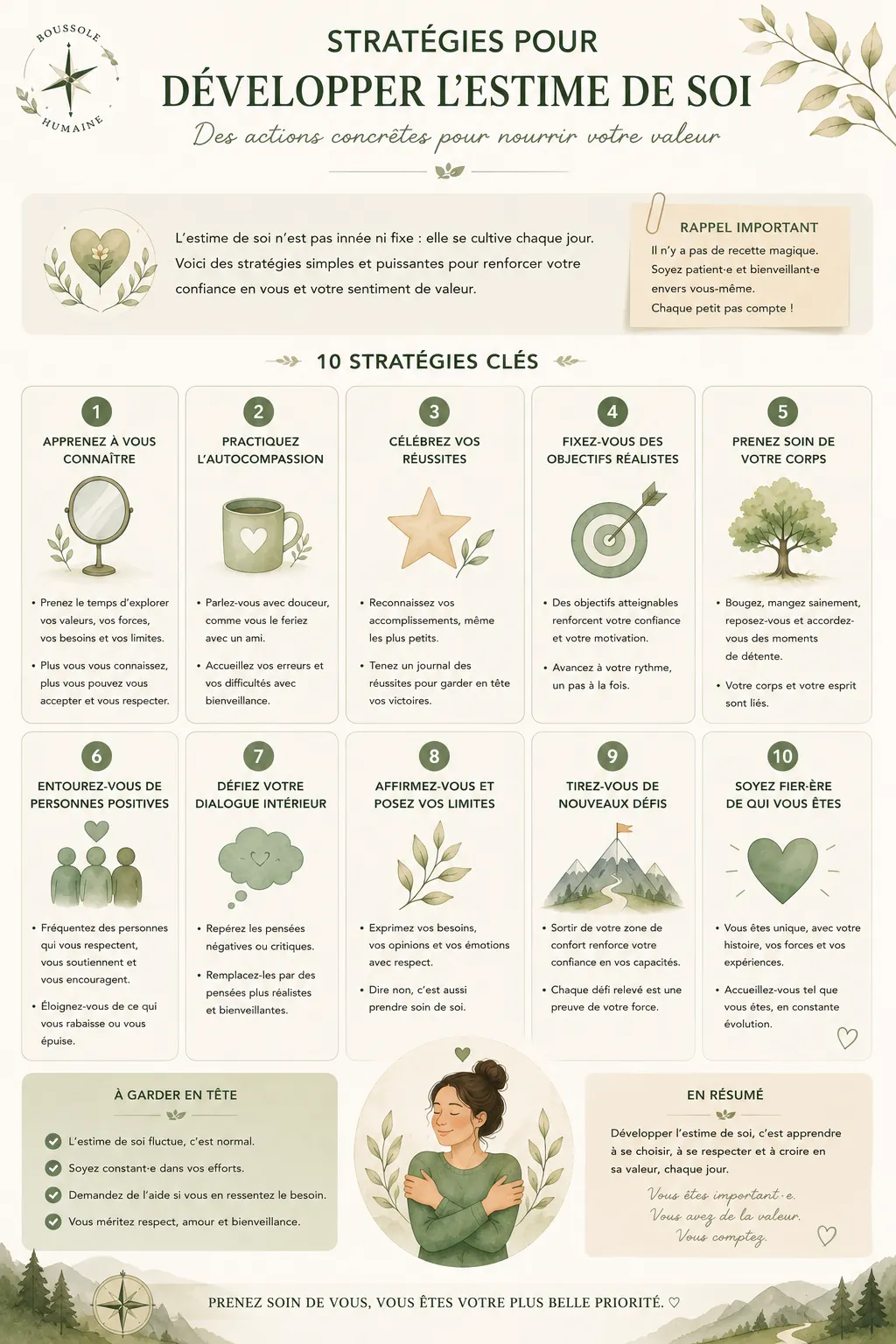 Stratégies pour développer l'estime de soi
